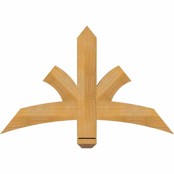 Ekena Millwork Davenport Rough Sawn Timber Gable Bracket, Western Red Cedar, 36"W x 23"H x 2"D x 4"F, 15/12 Pitch GBW036X23X0204DAV00RWR - main